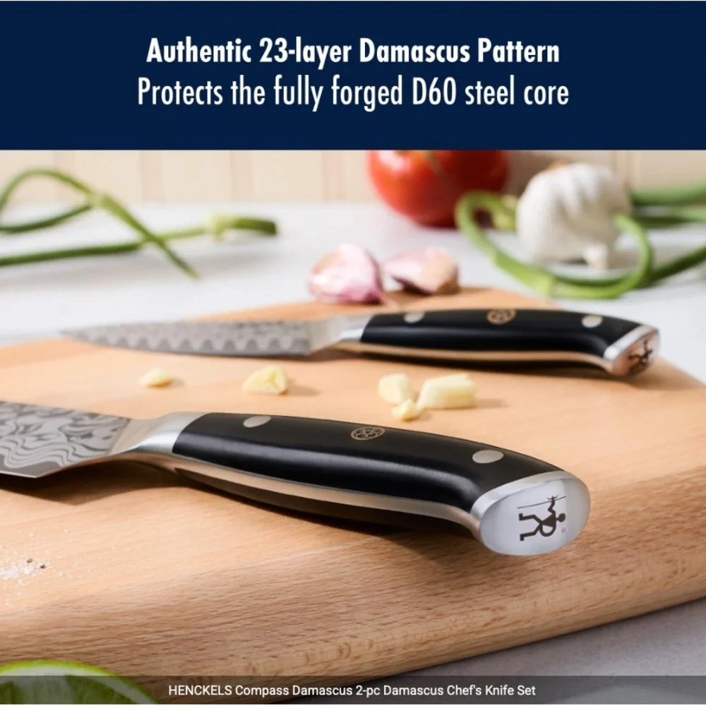 Henckels Compass Damascus 2-pc Starter Knife Set Brand New Gift SET Packaging!